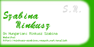 szabina minkusz business card